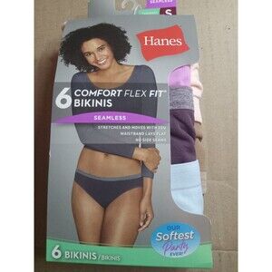 Small Hanes Pack Comfort Flex Fit Panties Seamless Underwear for Women 6-Pack...